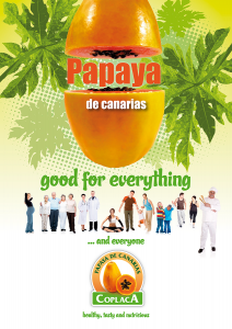 Cartel Papaya Ingles 75x106
